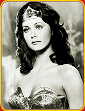 Lynda Carter as a naïve Wonder Woman.