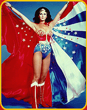 Wonder Woman in the flesh. Actress Lynda Carter plays the super-heroine on the popular CBS-TV series.