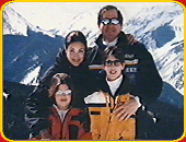 Winter vacation, Lynda and her family.