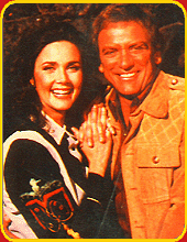 Lynda Carter and Monte Markham in "Hotline"