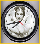 2. Wall Clock. Source Unknown. Lynda Carter as Wonder Woman from "The New Original Wonder Woman".