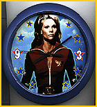 7. Wall Clock. Source Unknown. Cathy Lee Crosby as Wonder Woman.