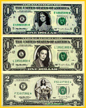 6.Celebrity dollar-bills with Lynda Carter or Lynda Carter as Wonder Woman.