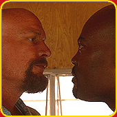 "BLOODHEAD": DONNIE DANIELS (ANDRE WARE) and DOUG McCOY (STEVE HEDDEN)