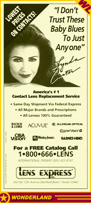 ADVERTISEMENTS -  1999 by Lens Express, Inc.