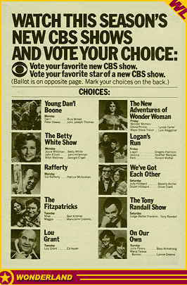 ADVERTISEMENTS -  1977 by Warner Bros. TV / CBS-TV.