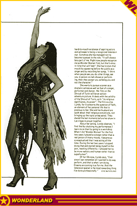 Lynda Carter UK Tour Programme